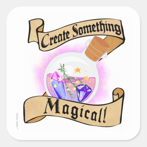 Create Something Magical potion bottle Square Sticker
