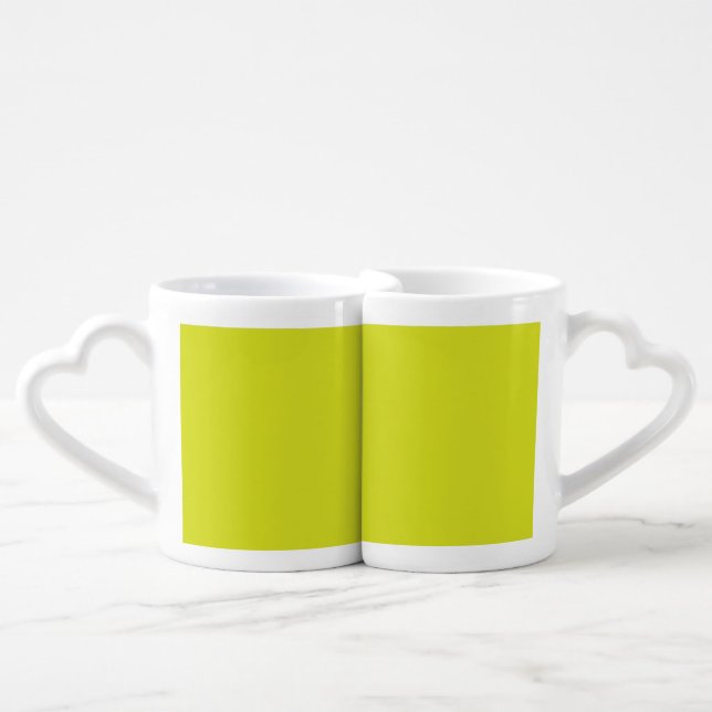 Create Stunning Visual Appeal Yellow Background Coffee Mug Set (Front Nesting)