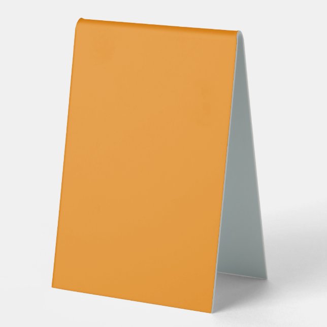 Create Stunning Visuals with Orange Background Table Tent (Front)