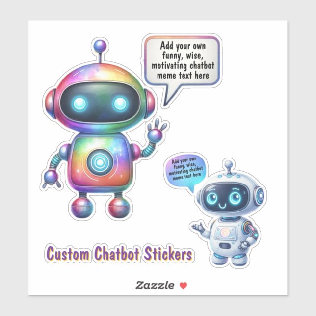 Create Talking Chatbot Memes Cartoon Templates Sticker (Sheet)