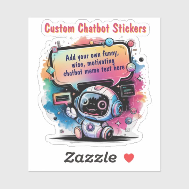 Create Talking Chatbot Memes Cartoon Templates Sticker (Sheet)