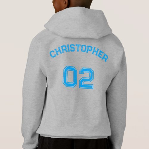 Create Teen Toddler Kids Boy Name Jersey Number Hoodie