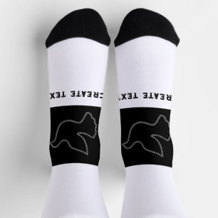 Create Text Bird Fly Printed Peace Love Stylish Socks