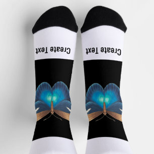 Create Text Butterfly Image Printed Super Elegant Socks