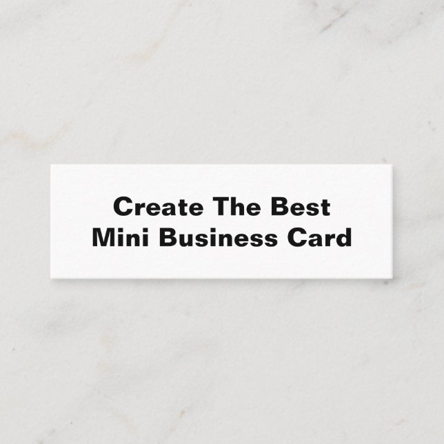 Create the best mini business card (Front)