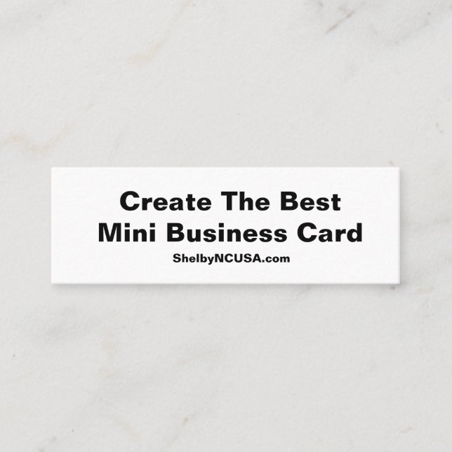 Create the best mini business card (Front)