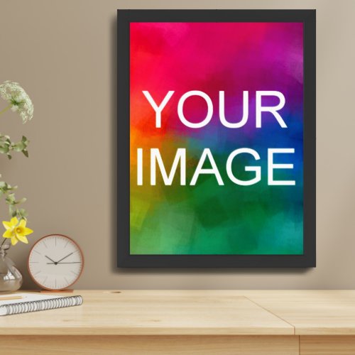 Create Upload Your Photo Elegant Modern Vertical Framed Art