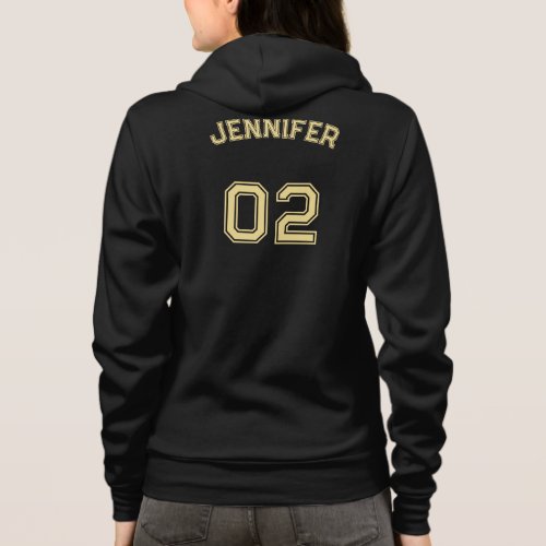 Create Womens Player Name Jersey Number Full Zip Hoodie