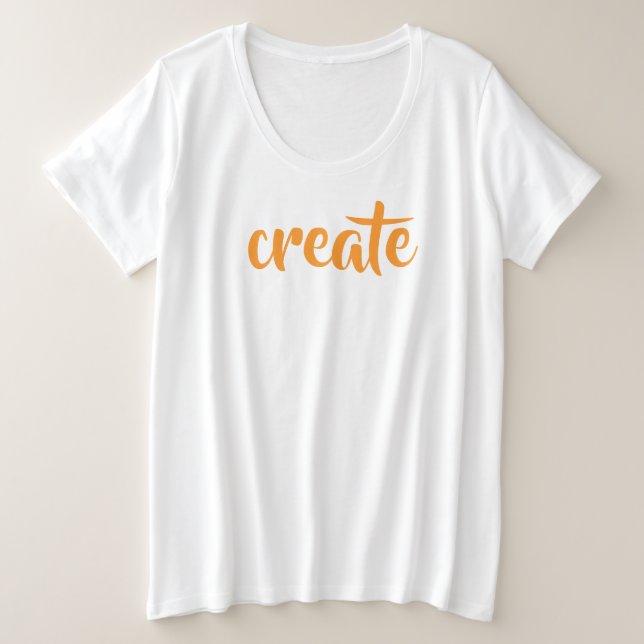 "Create" Women's Plus Size T-Shirt (Design Front)