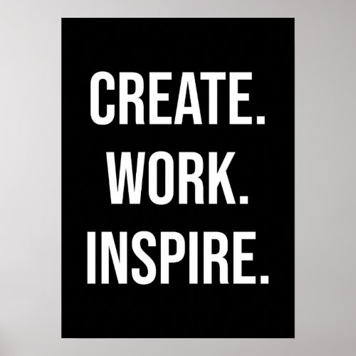 Create Work Inspire _ Gym Hustle Success Poster