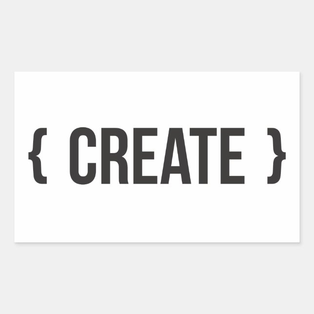 Create - You Choose Background Color Rectangular Sticker (Front)