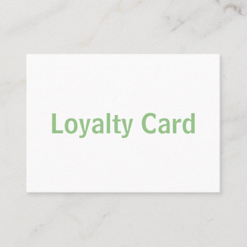 Create You Own 3.5" x 2.5" Loyalty Card
