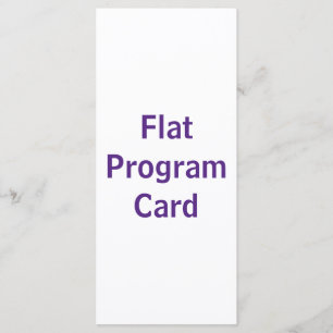 Create You Own 4" x 9" Flat Program