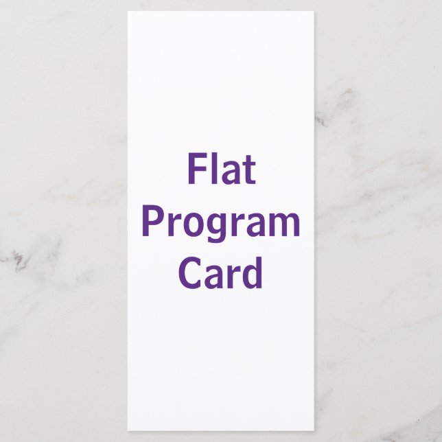 Create You Own 4" x 9" Flat Program  (Front)