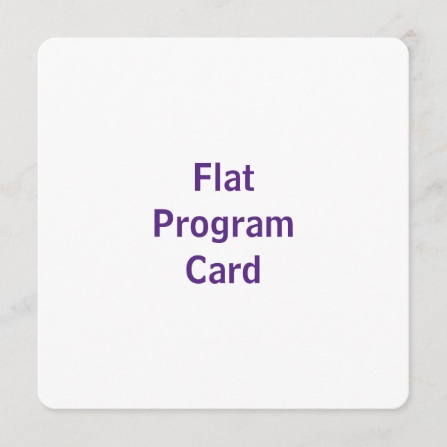 Create You Own 5.25" x 5.25" Rounded Flat Program  (Front)