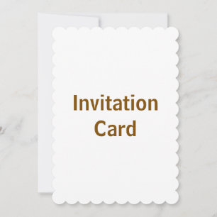 Create You Own 5" x 7" Scalloped Invitation Card
