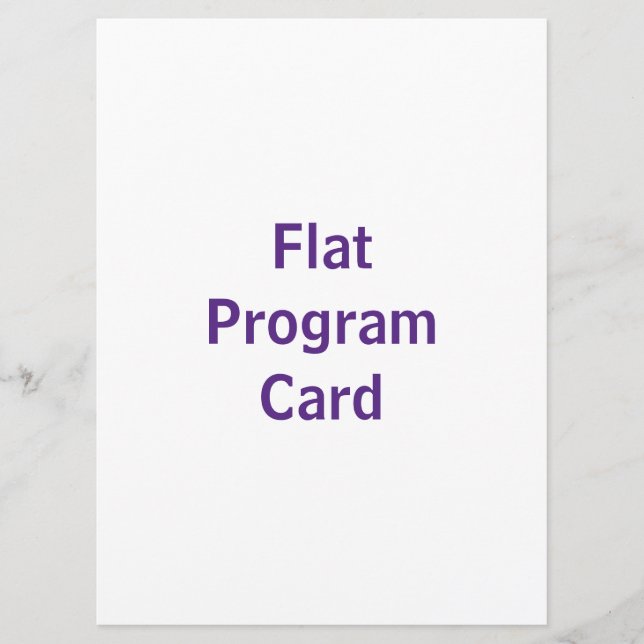 Create You Own 6.5" x 8.75" Flat Program  (Front)