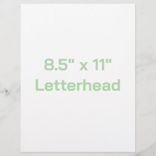 Create You Own 8.5" x 11" Letterhead