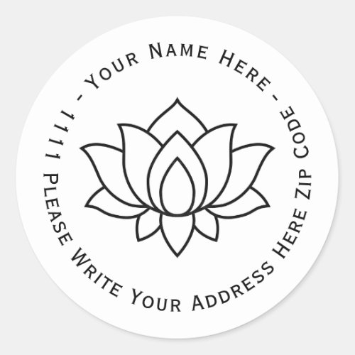 Create you own Blooming Lotus Flower symbol Classic Round Sticker