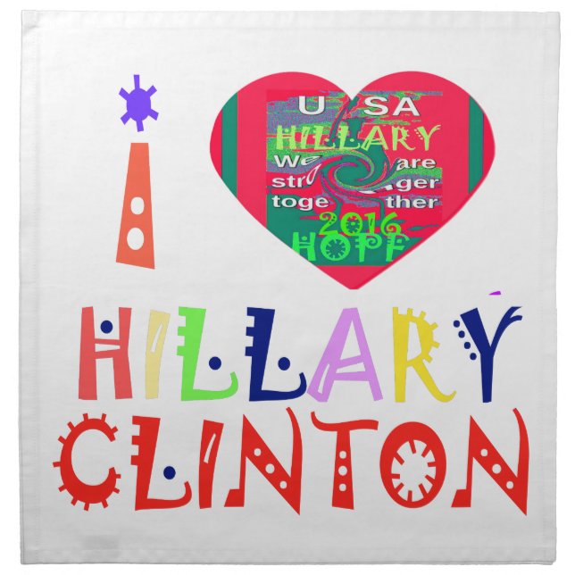 Create You Own Inspirational Hillary Love Quote Napkin (Front)