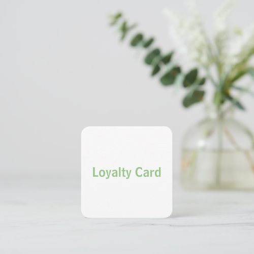 Create You Own  Loyalty Card
