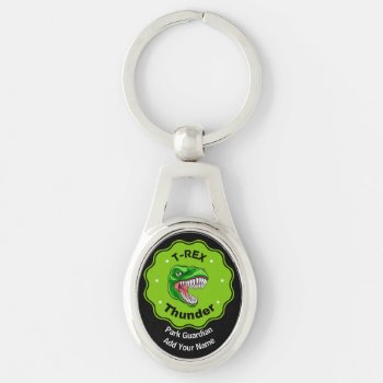 Create You Own T-rex Dinosaurs Roaring Adventure  Keychain by FashionTrend at Zazzle