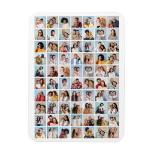 Create Youir Own 70 Photo Collage Editable Color Magnet
