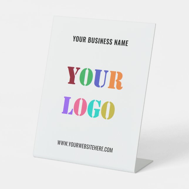 Create Your Branded Business Pedestal Sign Example (Front)