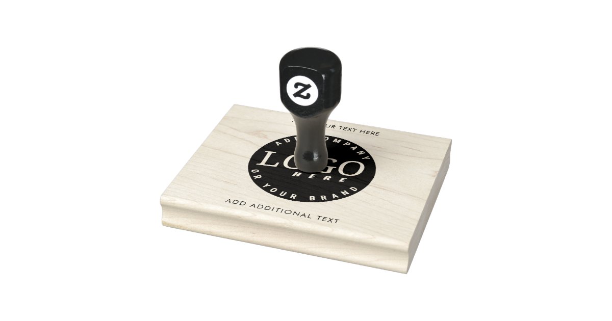 Create your own Custom Business Logo Rubber Stamp | Zazzle
