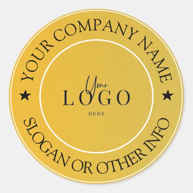 Create Your Business Logo Custom Classic Round Sti Classic Round Sticker (Front)