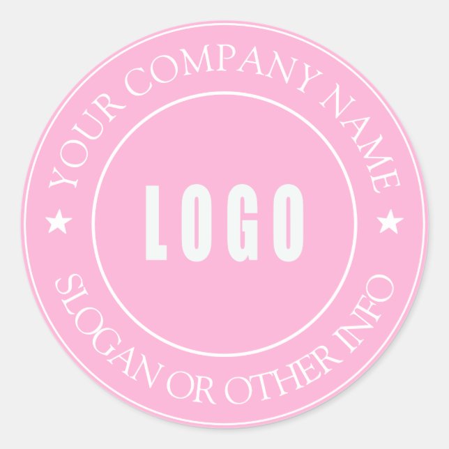 Create Your Business Logo Custom Classic Round Sti Classic Round Sticker (Front)