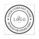 Custom Your Logo Name Website Info Oval Stamp, Zazzle