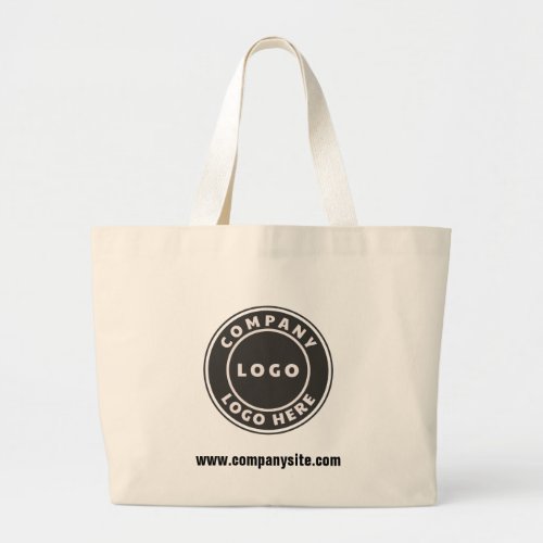 Create Your Business Website Company Logo Custom Large Tote Bag