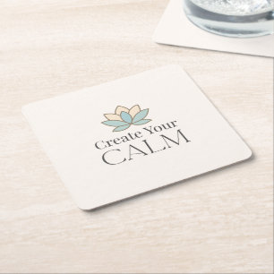 Create Your Calm Minimal Motivational Coaster