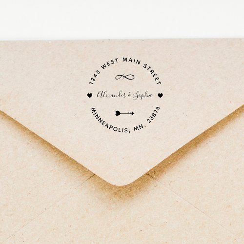 Create Your Chic Custom Wedding Return Address Self_inking Stamp