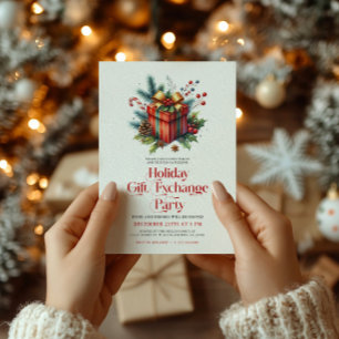 Create Your Christmas Present Exchang Party Invite