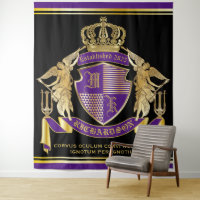 Create Your Coat of Arms Purple Gold Angel Emblem