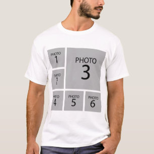 Create your collage Personalized  template 6 PHOTO T-Shirt