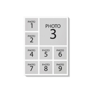 Create your collage Personalized  template 9 PHOTO Canvas Print