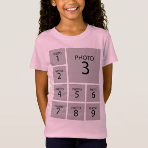 Create your collage Personalized template 9 PHOTO T-Shirt