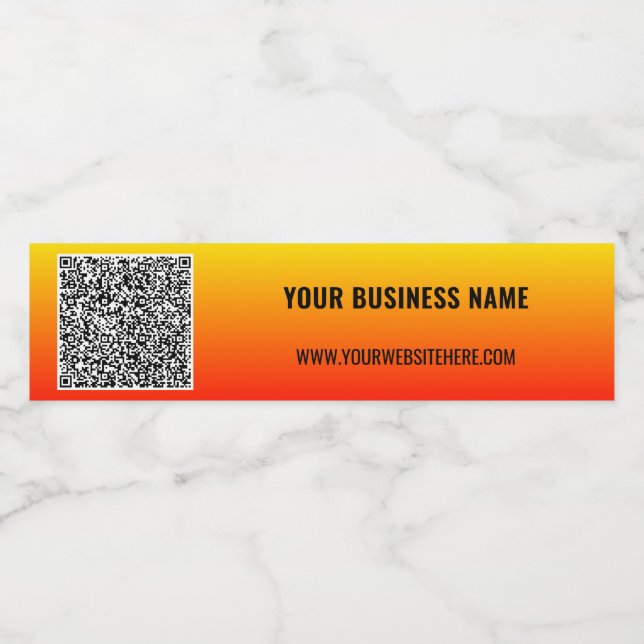 Create Your Color QR Code Bottle Labels Template (Single Label)