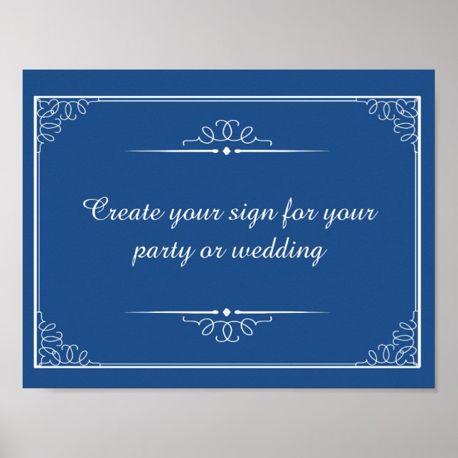 create your coloured wedding sign or party sign (Front)