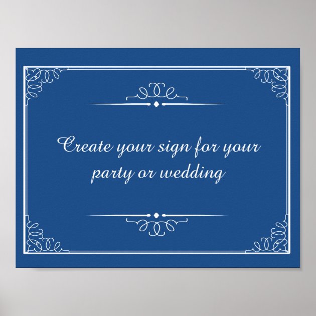 Create Your Coloured Wedding Sign Or Party Sign Poster