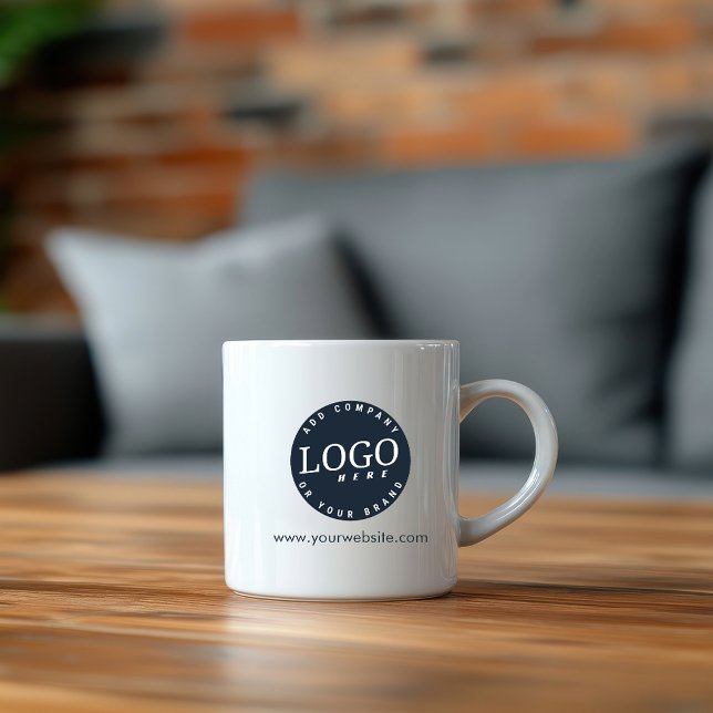 Create Your Company Logo Business Website Custom Espresso Cup (Your Business Logo Custom Espresso Mug)