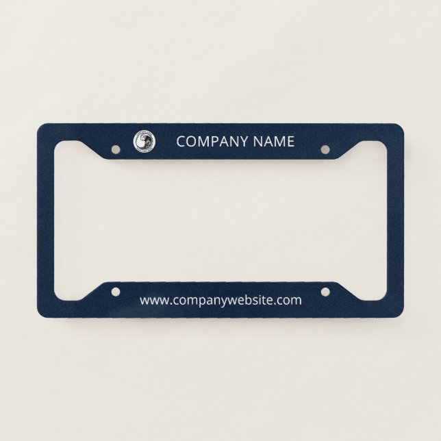 Create Your Company Logo Name Business Website License Plate Frame (Front)