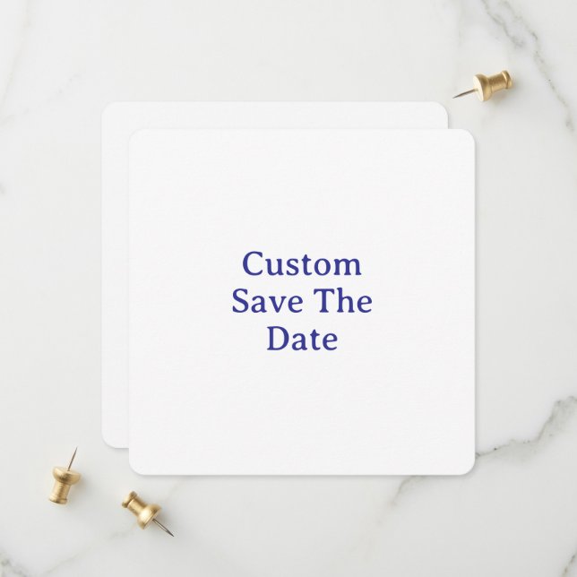Create Your Custom 5.25" x 5.25" Rounded Save The Date (Front/Back In Situ)
