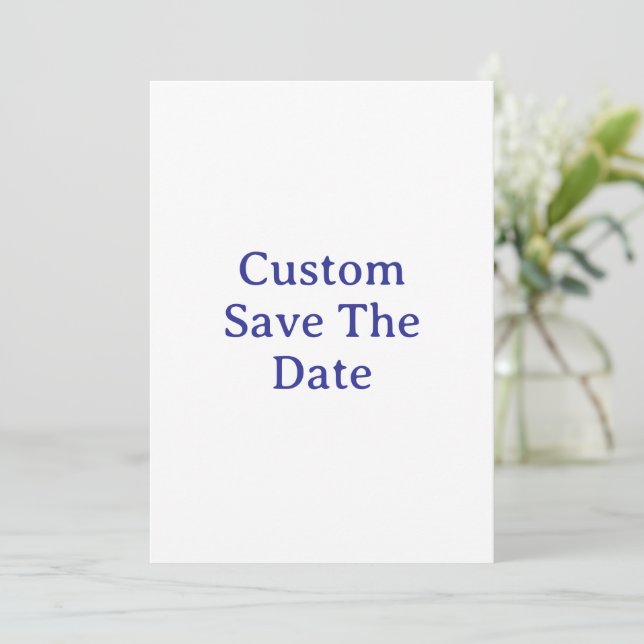 Create Your Custom 5" x 7" Save The Date Flat Card (Standing Front)