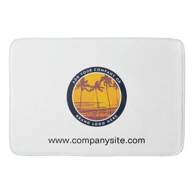 Create Your Custom Business Logo and Website Name Bath Mat (Front)