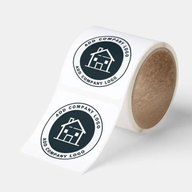 Create Your Custom Business Logo Company Office Square Sticker | Zazzle