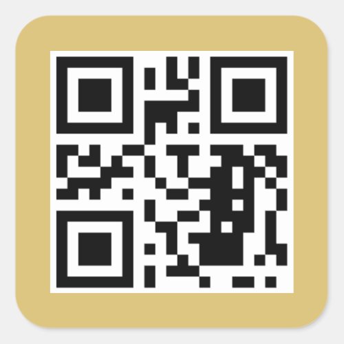 Create Your Custom Business QR Code Gold Square Sticker